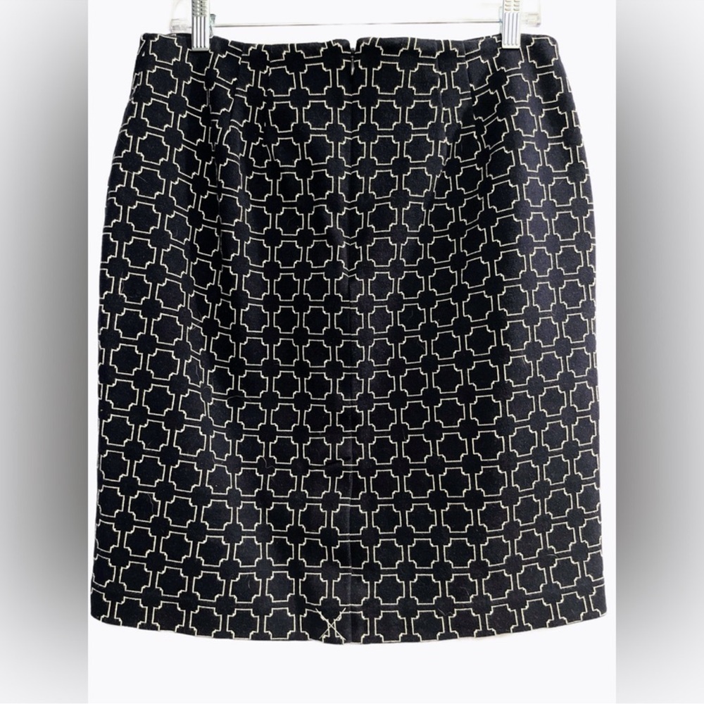 TALBOTS Navy / White Mini Pencil Skirt - Size 10